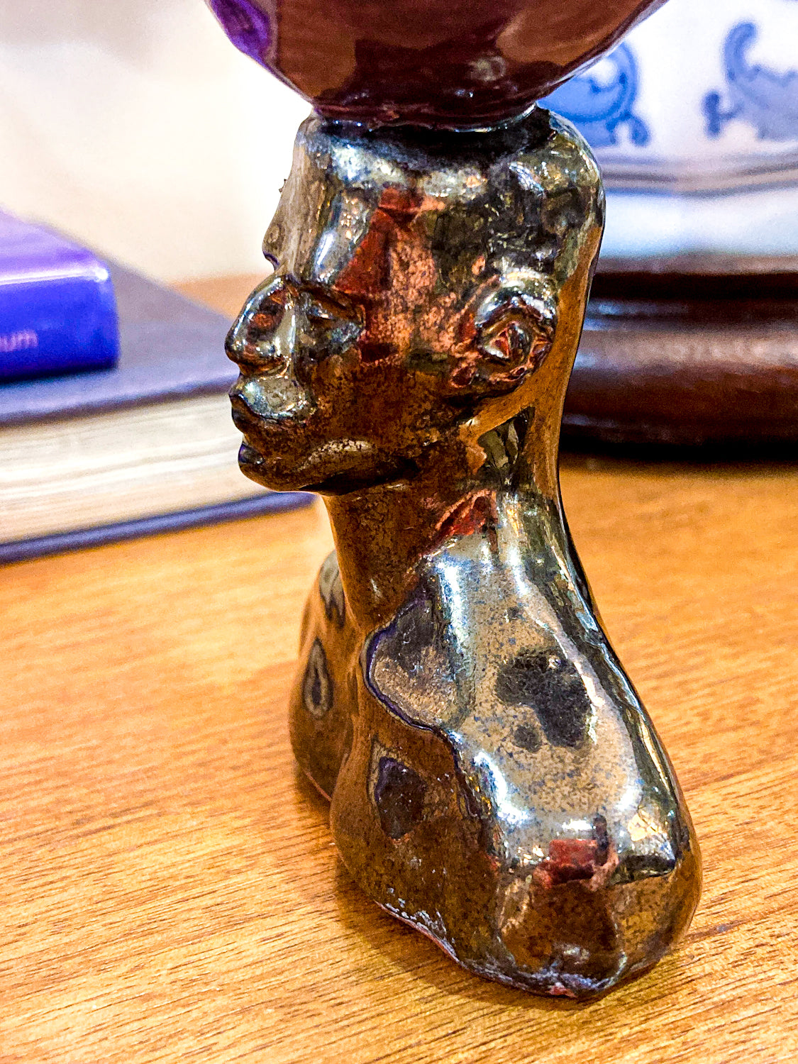 Vintage 1991 Daniel Postotnik Hand Potted Figural Chalice Sculpture