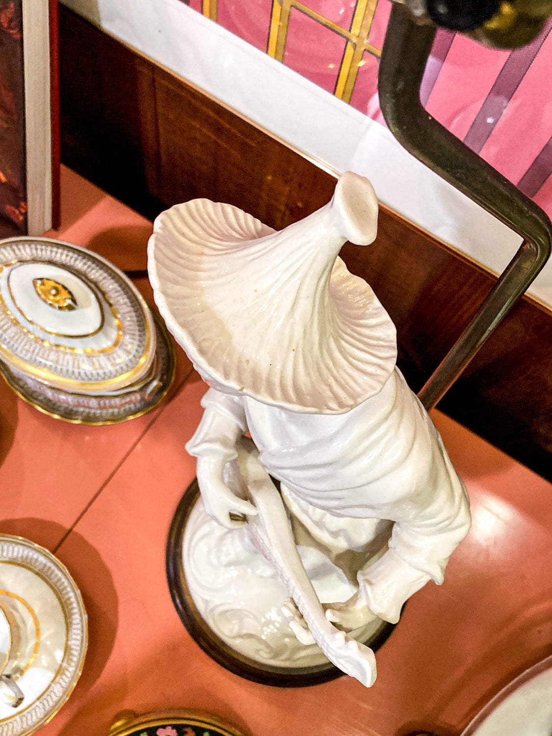 Vintage Frederick Cooper Blanc de Chine Ceramic Musician Figural Table Lamp