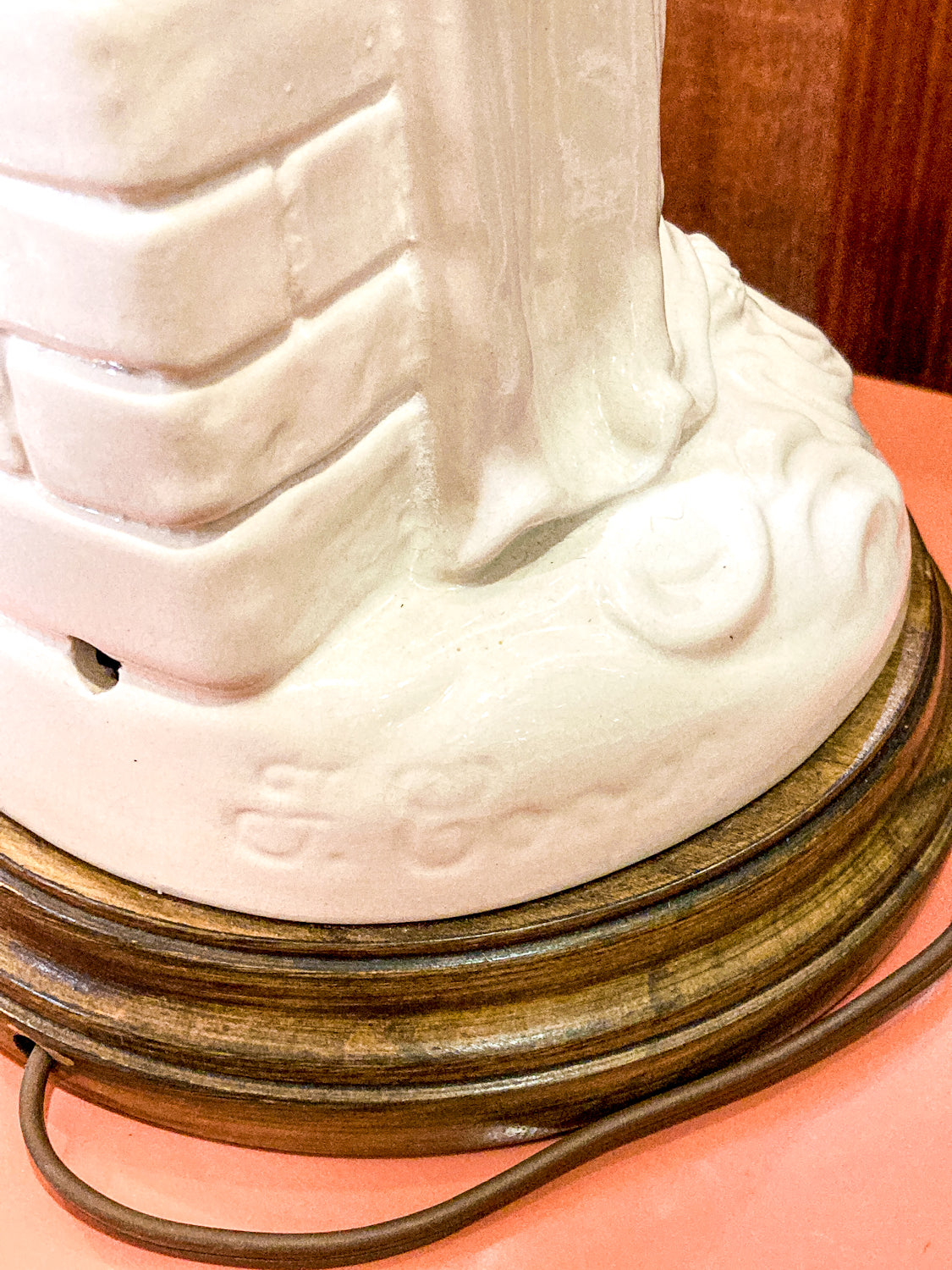 Vintage Frederick Cooper Blanc de Chine Ceramic Musician Figural Table Lamp