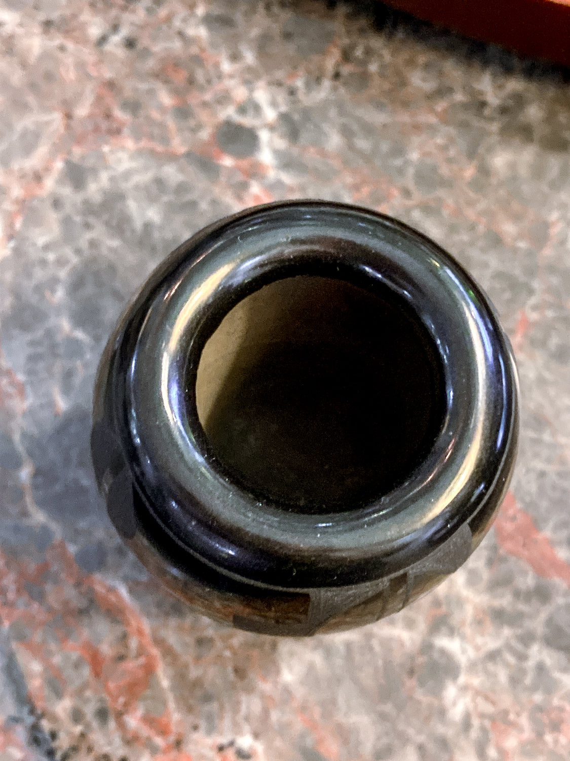 Vintage Harriet Tafoya Santa Clara Handmade Mini Black Pottery Vase