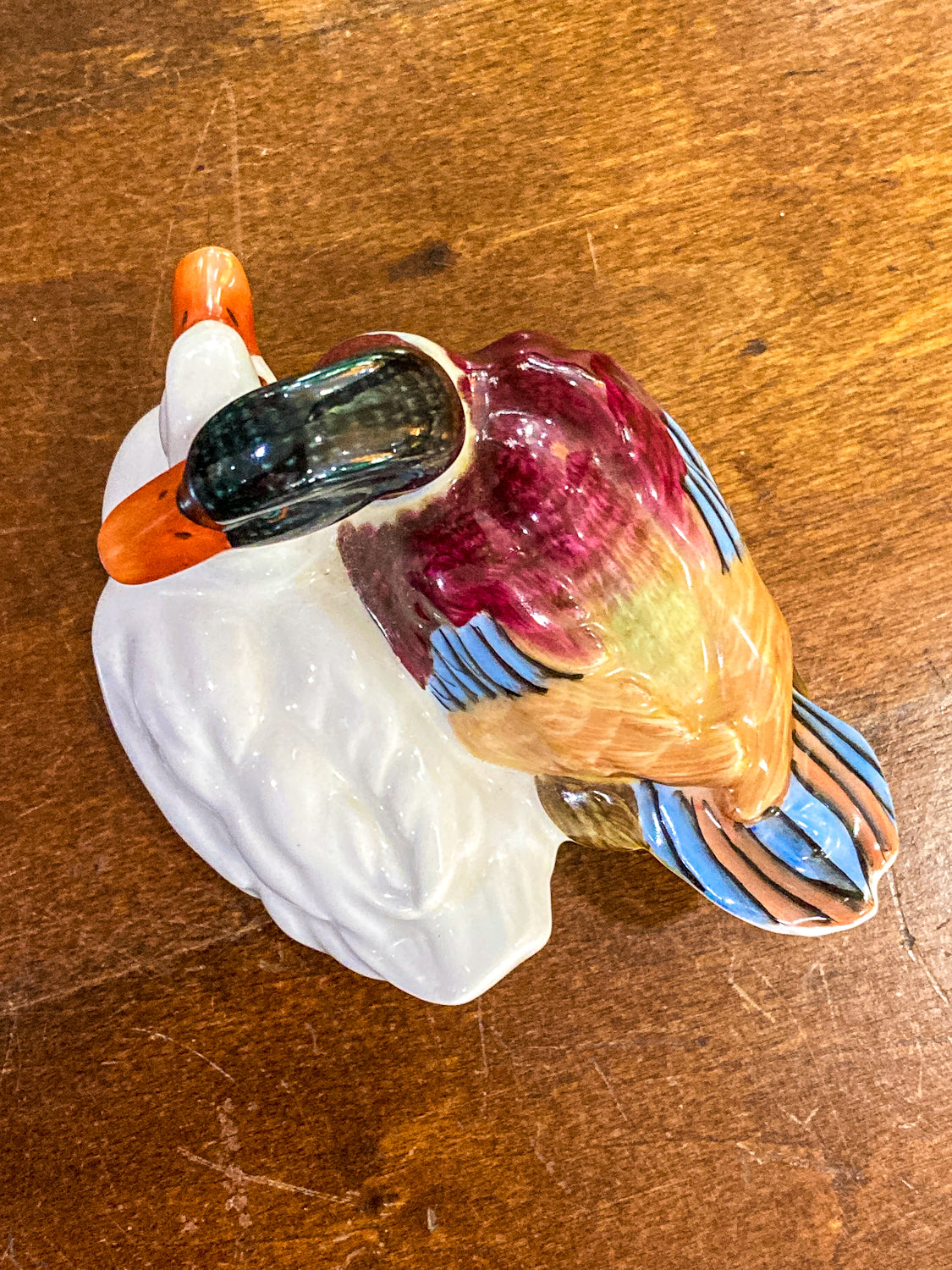 Vintage Herend Hand Painted Courting Duck Pair Hungarian Porcelain Figurine