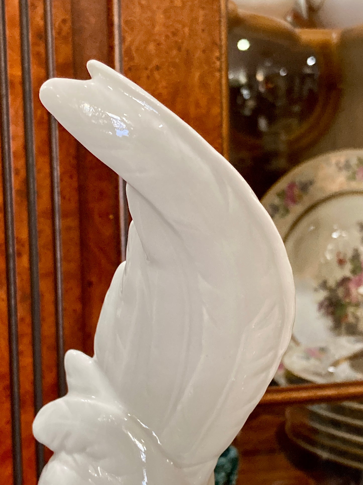 Vintage Lladro White Rooster Spanish Porcelain Figurine Sculpture