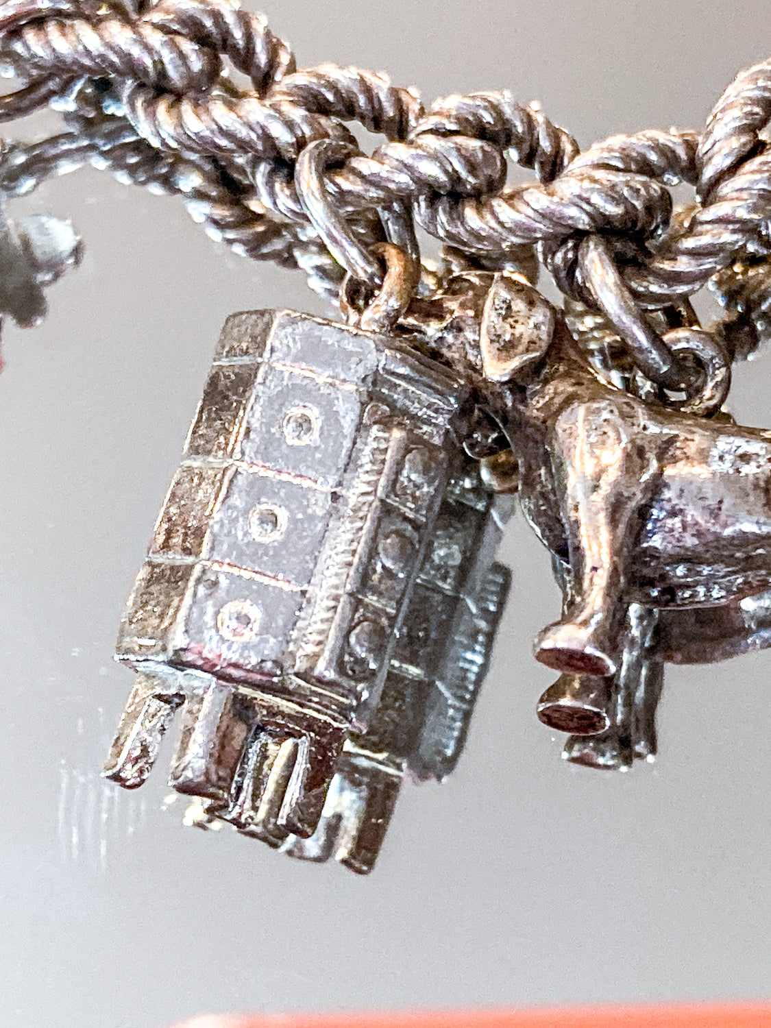 Vintage Silver Ceramics Kiln Charm Bracelet
