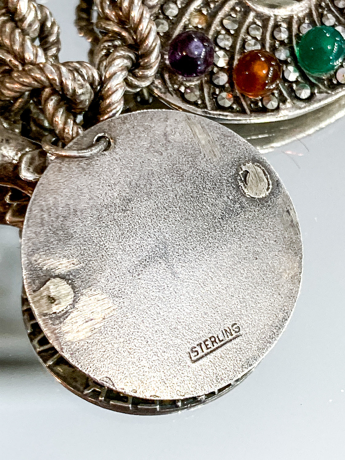 Vintage Sterling Silver Enameled Lakewood Hospital VolunteerCharm Bracelet