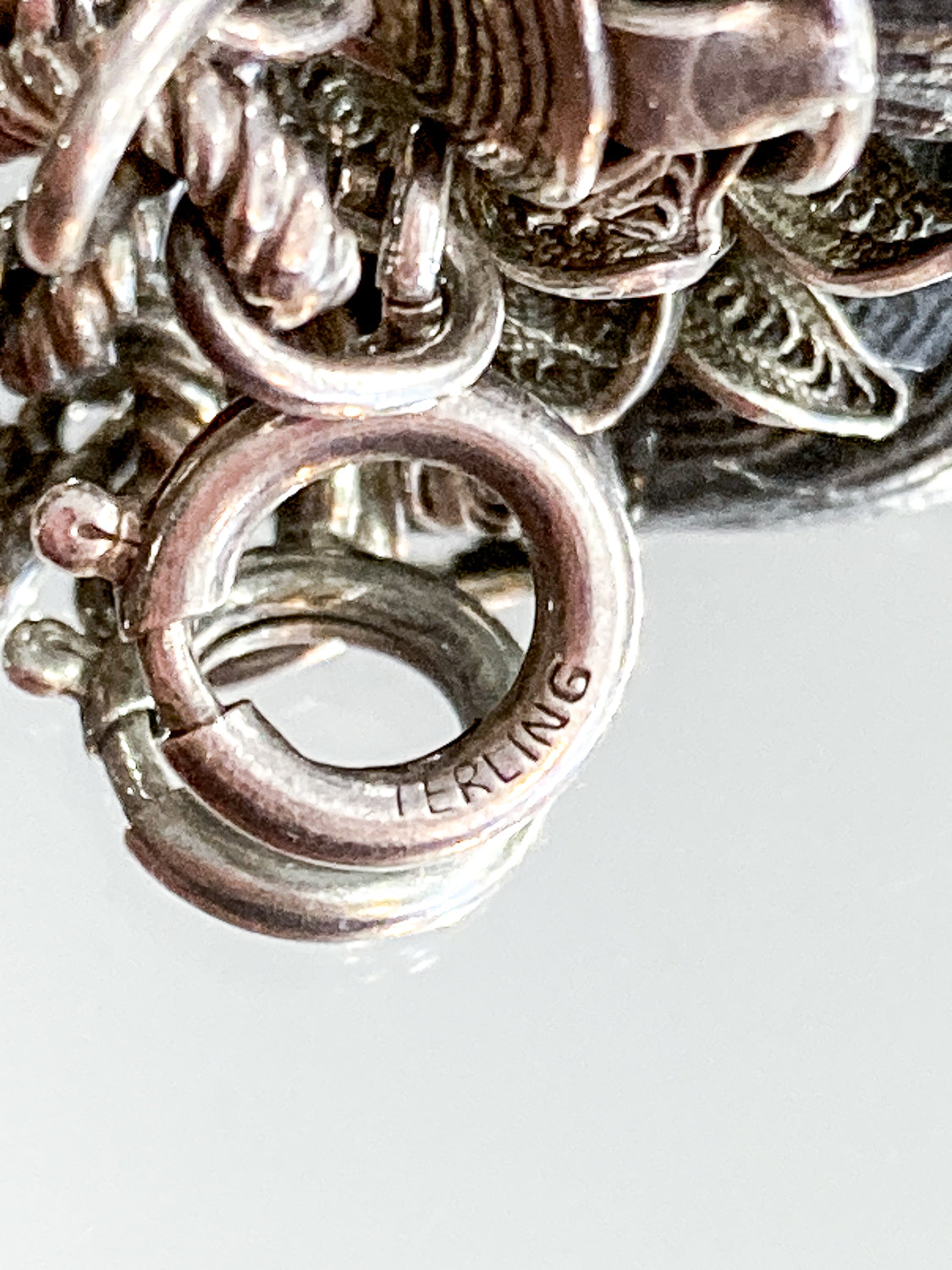 Vintage Sterling Silver Rare Dog, Skull, Portrait, Art, Dance Charm Bracelet