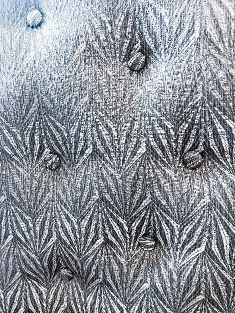 New Century Furniture Black Grey Patterned Charleston Slipper Accent Chair Fabric Detail