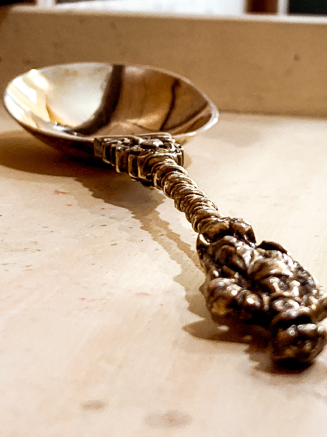 Antique Circa 1877 English Sterling Silver Figural Sculptural Apostle Spoon
