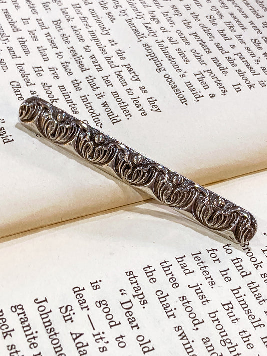 Antique Jenkins & Jenkins Fine Sterling Silver Art Nouveau Bar Pin Brooch