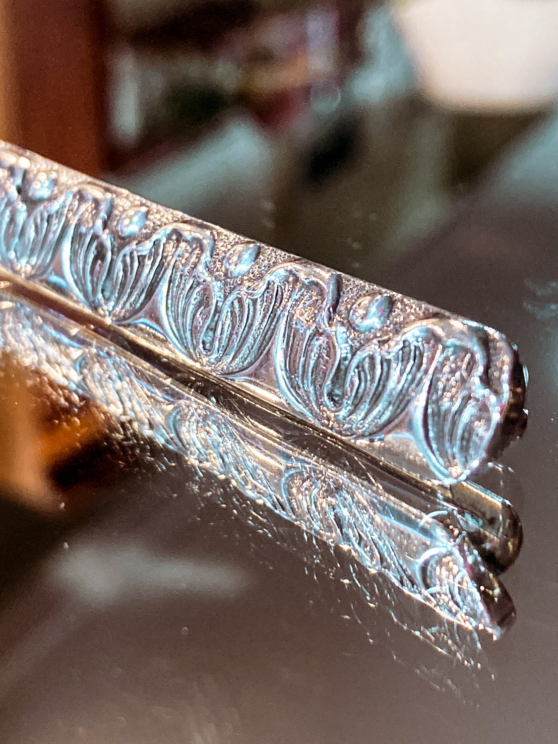 Antique Jenkins & Jenkins Fine Sterling Silver Art Nouveau Bar Pin Brooch