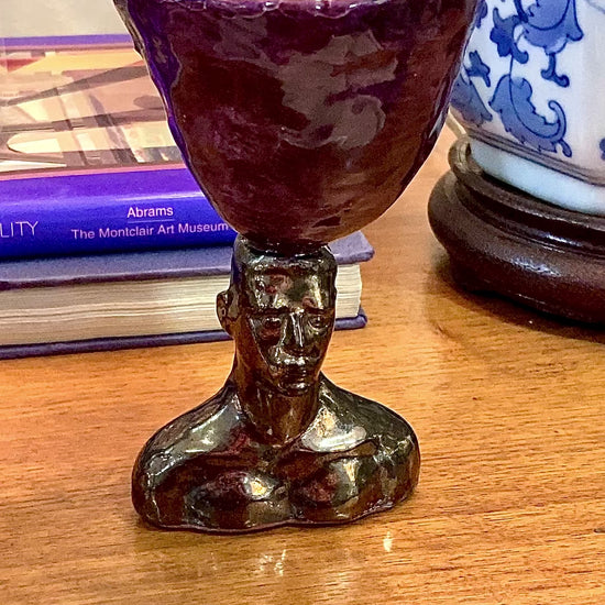Vintage 1991 Daniel Postotnik Hand Potted Figural Chalice Sculpture