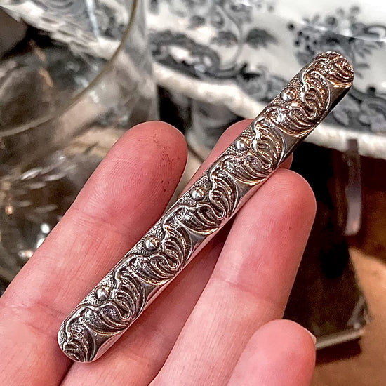 Antique Jenkins & Jenkins Fine Sterling Silver Art Nouveau Bar Pin Brooch